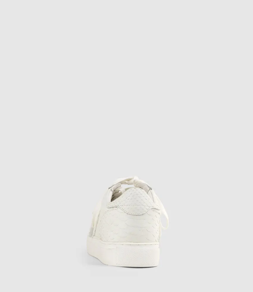 JONES Retro Sneaker in White Snake Print sold by Edward Meller product image thumbnail 5