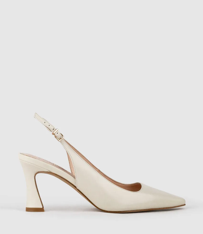 ALIDA75 Chiselled Slingback in Offwhite Calf sold by Edward Meller product image thumbnail 2