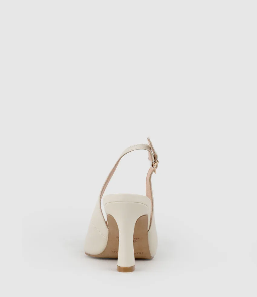 ALIDA75 Chiselled Slingback in Offwhite Calf sold by Edward Meller product image thumbnail 4