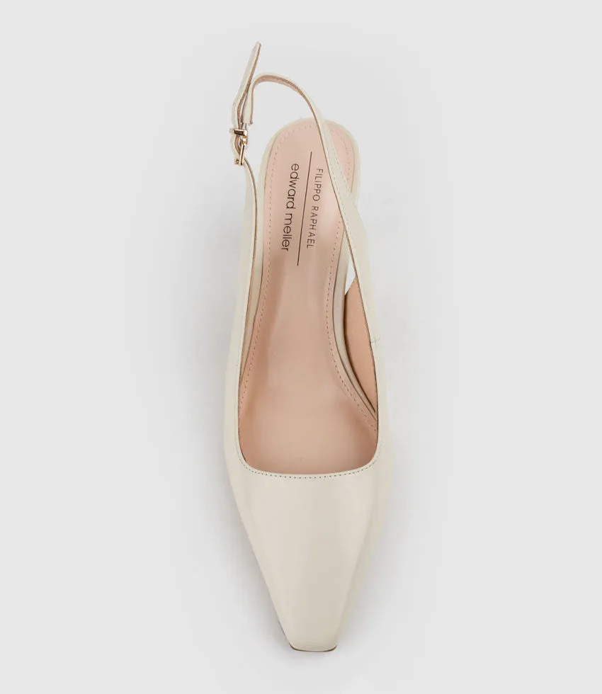 ALIDA75 Chiselled Slingback in Offwhite Calf sold by Edward Meller product image thumbnail 5