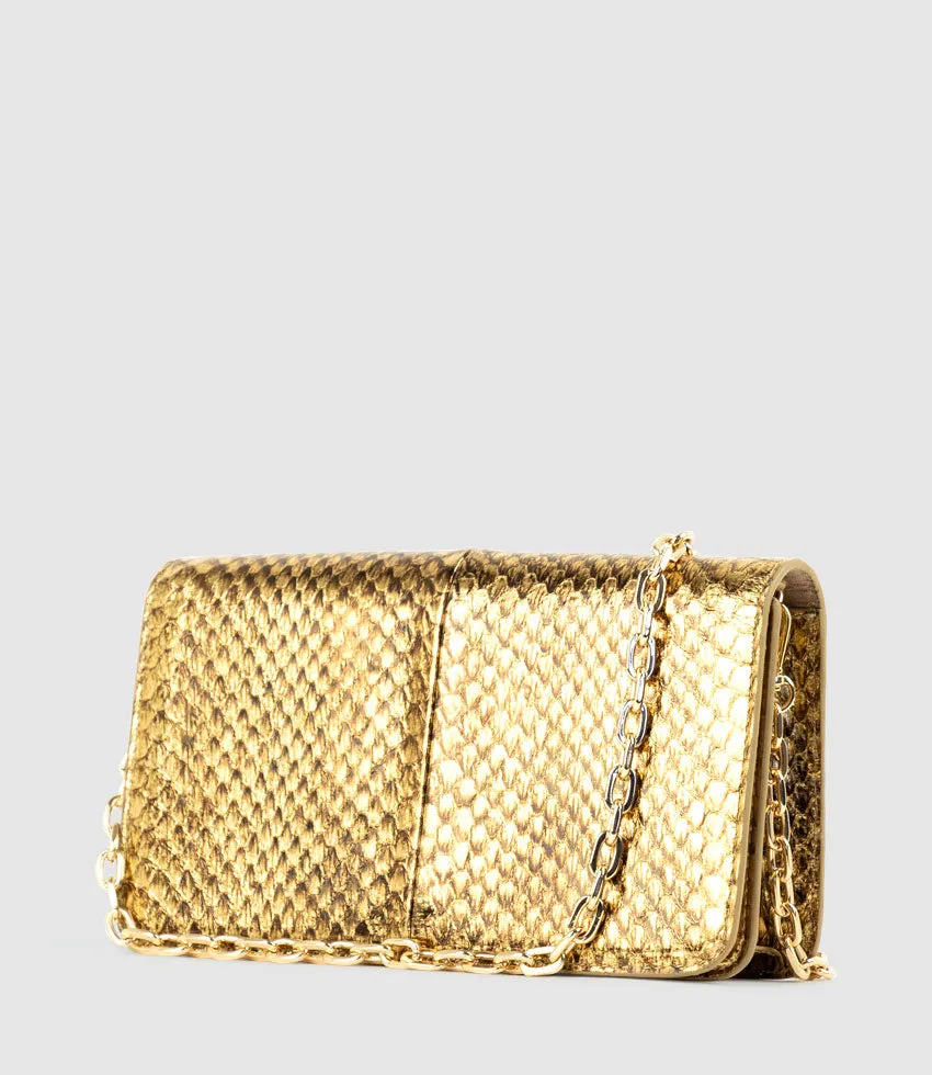 NYX Evening Bag in Brass Snake sold by Edward Meller product image thumbnail 3