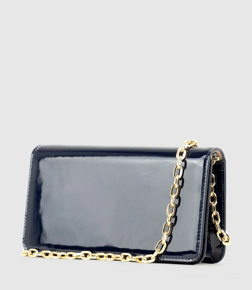 NYX Evening Bag in Navy Patent sold by Edward Meller product image thumbnail 2