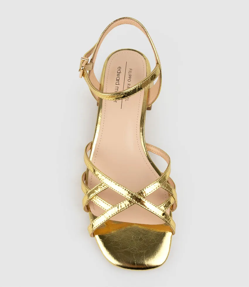 SURRY35 Lattice Front Sandal in Antique Gold sold by Edward Meller product image thumbnail 4