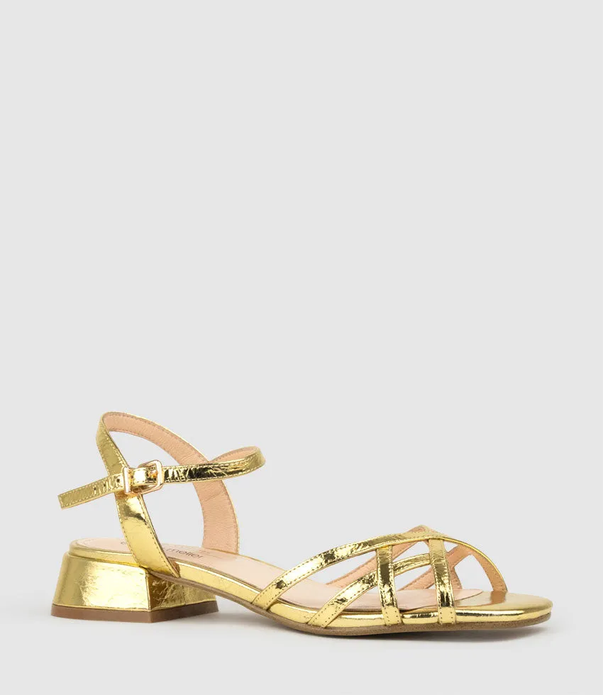 SURRY35 Lattice Front Sandal in Antique Gold sold by Edward Meller product image thumbnail 2
