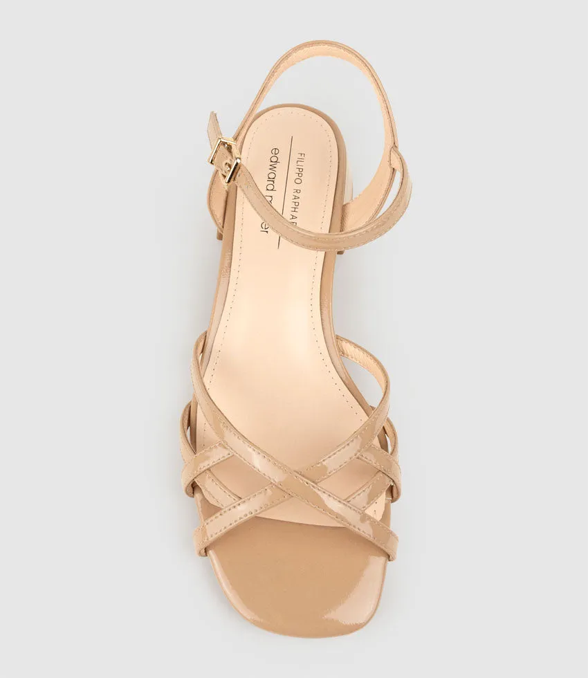 SURRY35 Lattice Front Sandal in Nude Patent sold by Edward Meller product image thumbnail 4