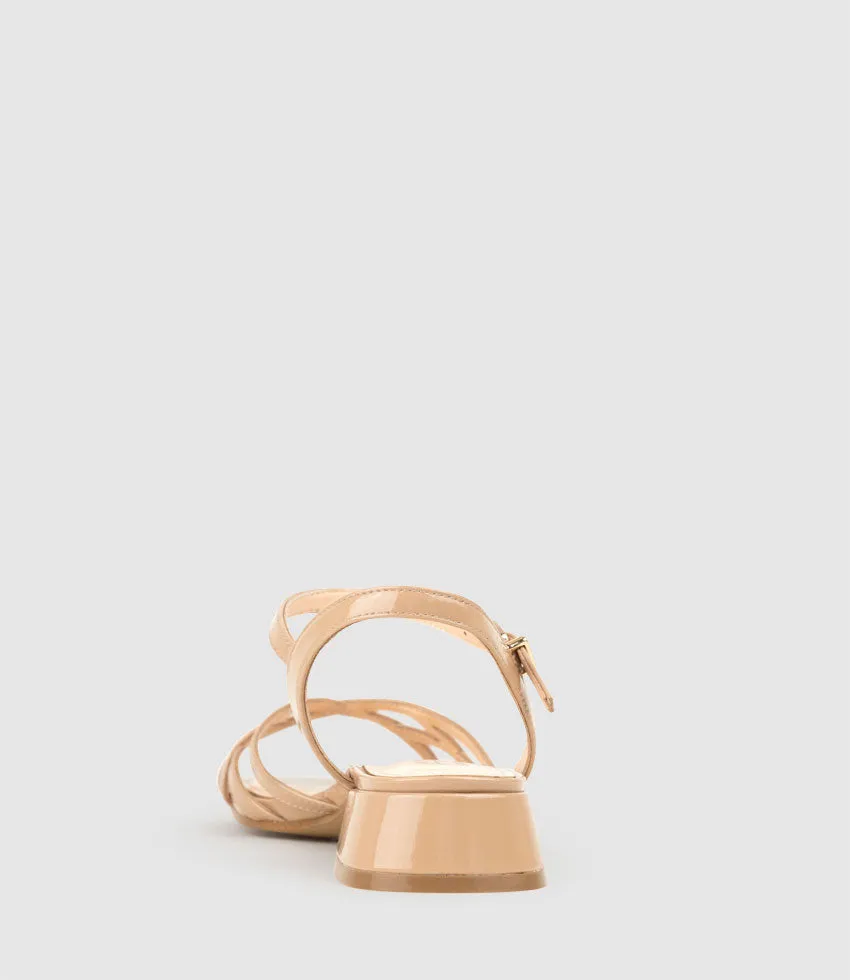SURRY35 Lattice Front Sandal in Nude Patent sold by Edward Meller product image thumbnail 3