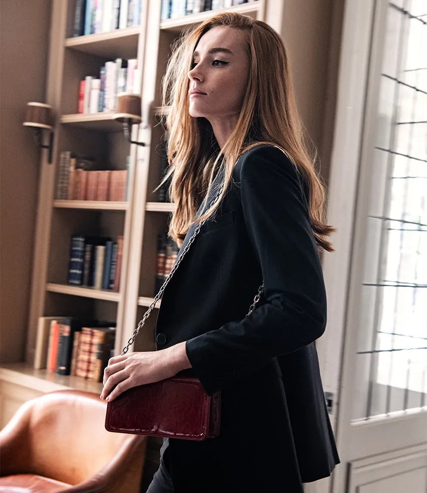 NYX Evening Bag in Ruby Patent sold by Edward Meller product image thumbnail 4