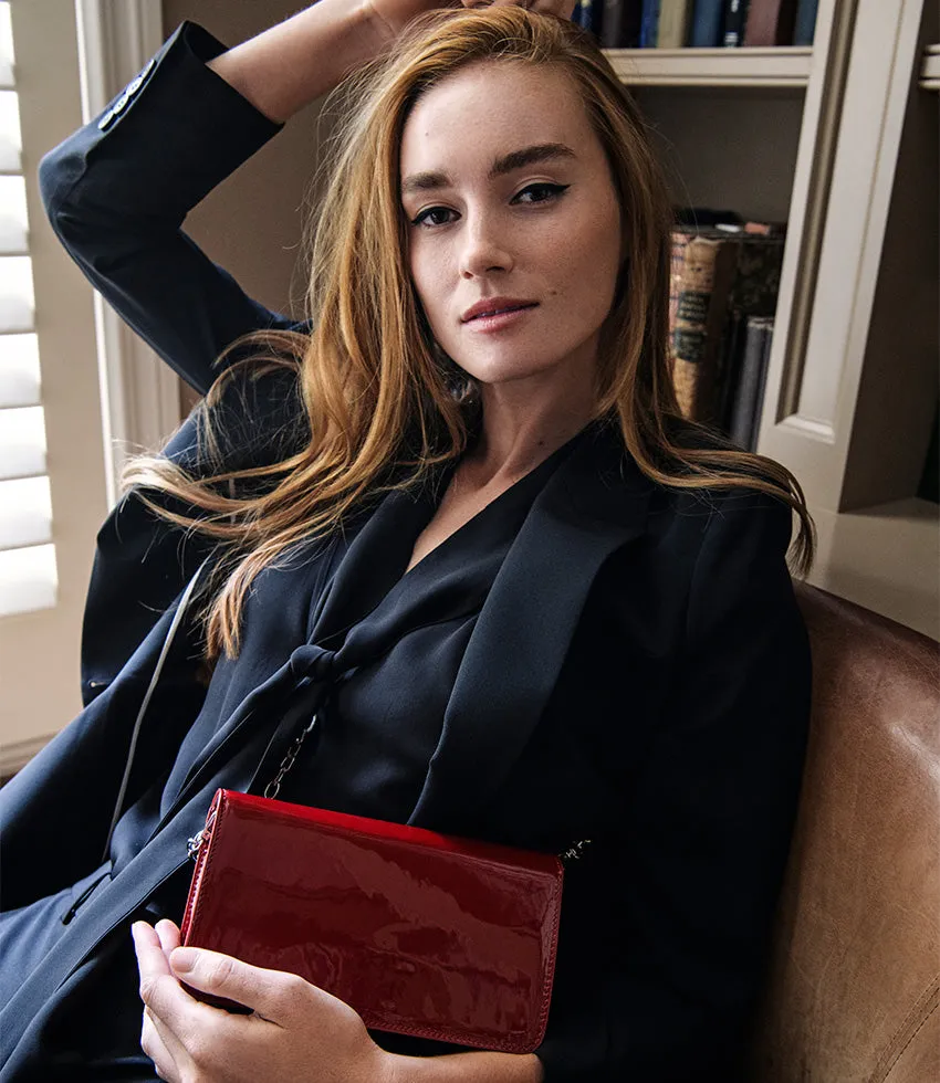 NYX Evening Bag in Ruby Patent sold by Edward Meller product image thumbnail 2