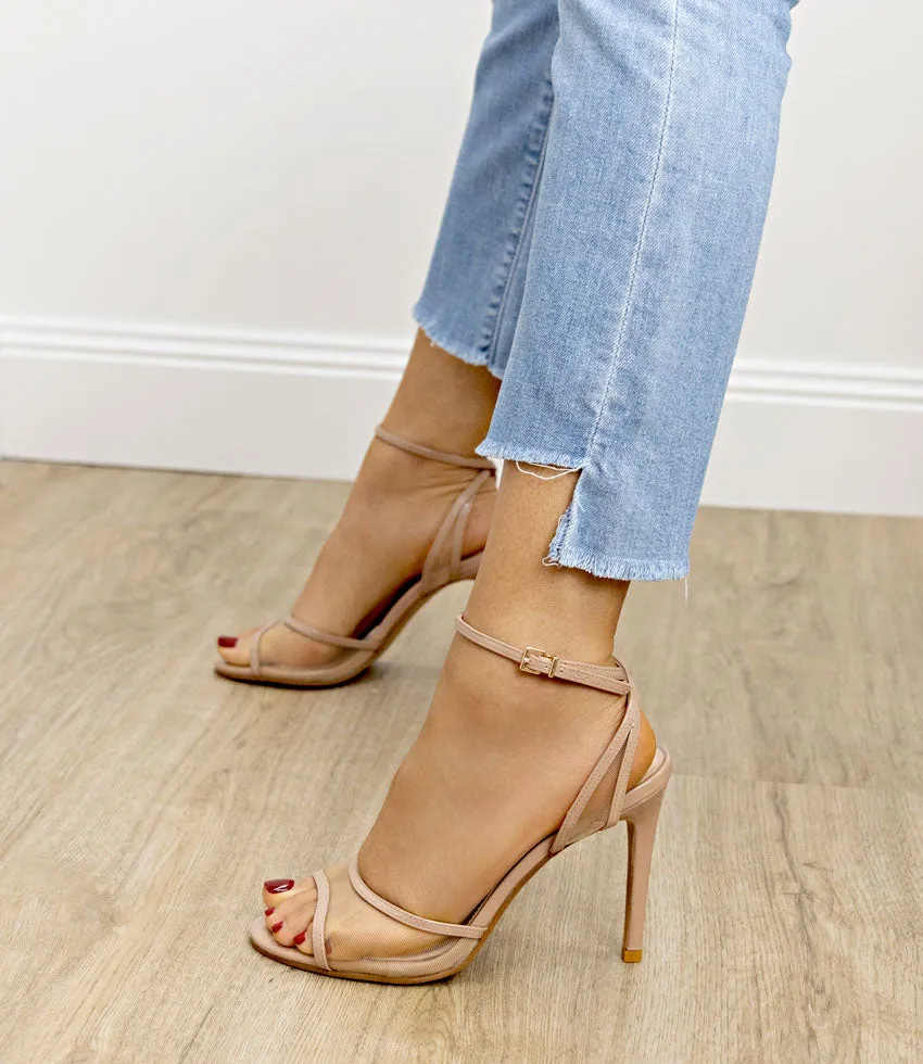 WISH100 Mesh Sandal in Nude Patent sold by Edward Meller product image thumbnail 2