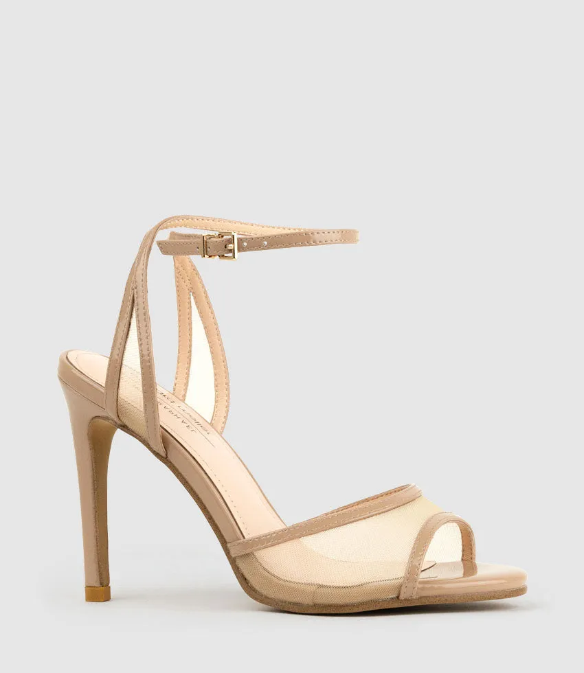WISH100 Mesh Sandal in Nude Patent sold by Edward Meller product image thumbnail 3