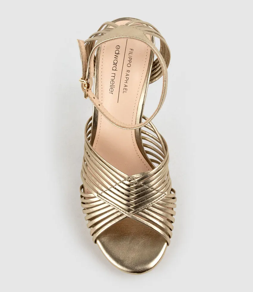 WANDA110 Sunray Platform Sandal in Rosegold sold by Edward Meller product image thumbnail 5