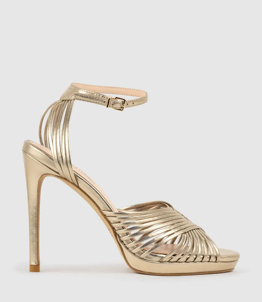 WANDA110 Sunray Platform Sandal in Rosegold sold by Edward Meller product image thumbnail 2