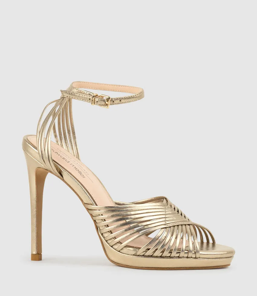 WANDA110 Sunray Platform Sandal in Rosegold sold by Edward Meller product image thumbnail 3
