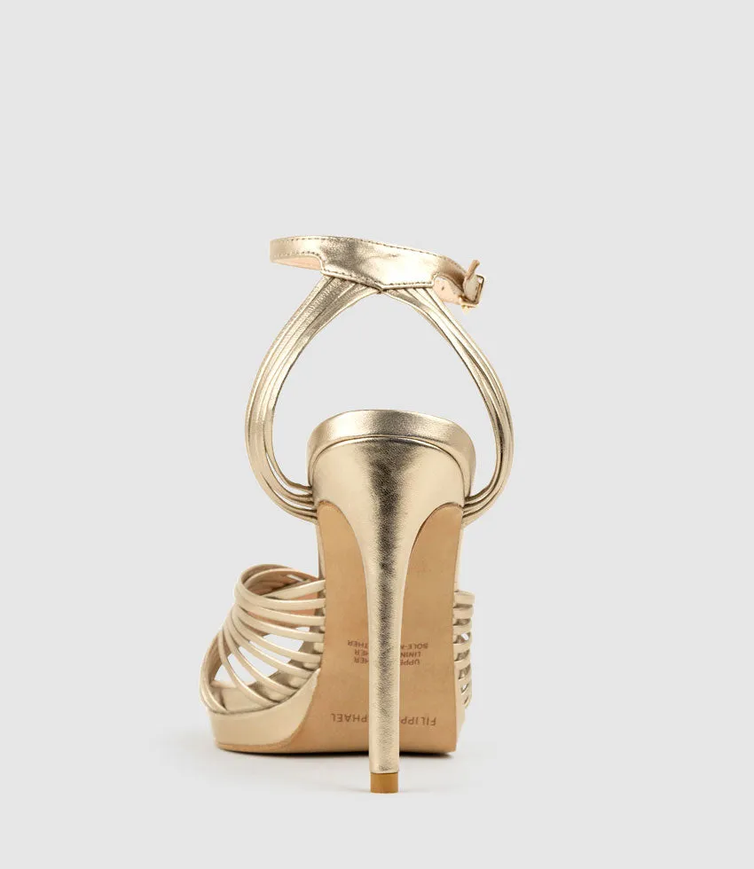 WANDA110 Sunray Platform Sandal in Rosegold sold by Edward Meller product image thumbnail 4