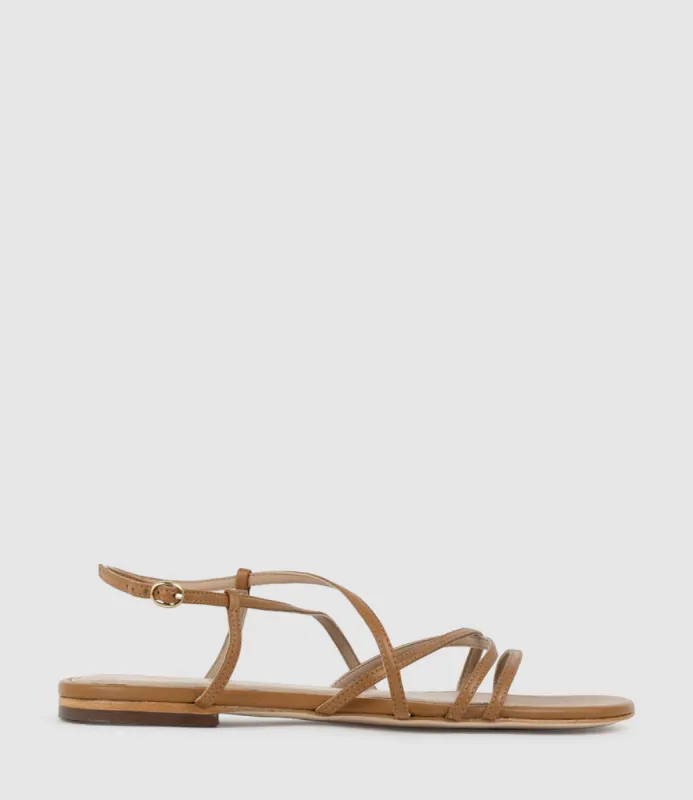 SERVILLE Strappy Sandal in Natural sold by Edward Meller