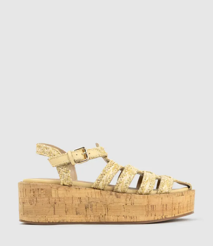 LALANA Fisherman Sandal on Unit in Natural sold by Edward Meller