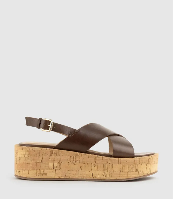 LESSA Crossover Sandal on Unit in Brown sold by Edward Meller