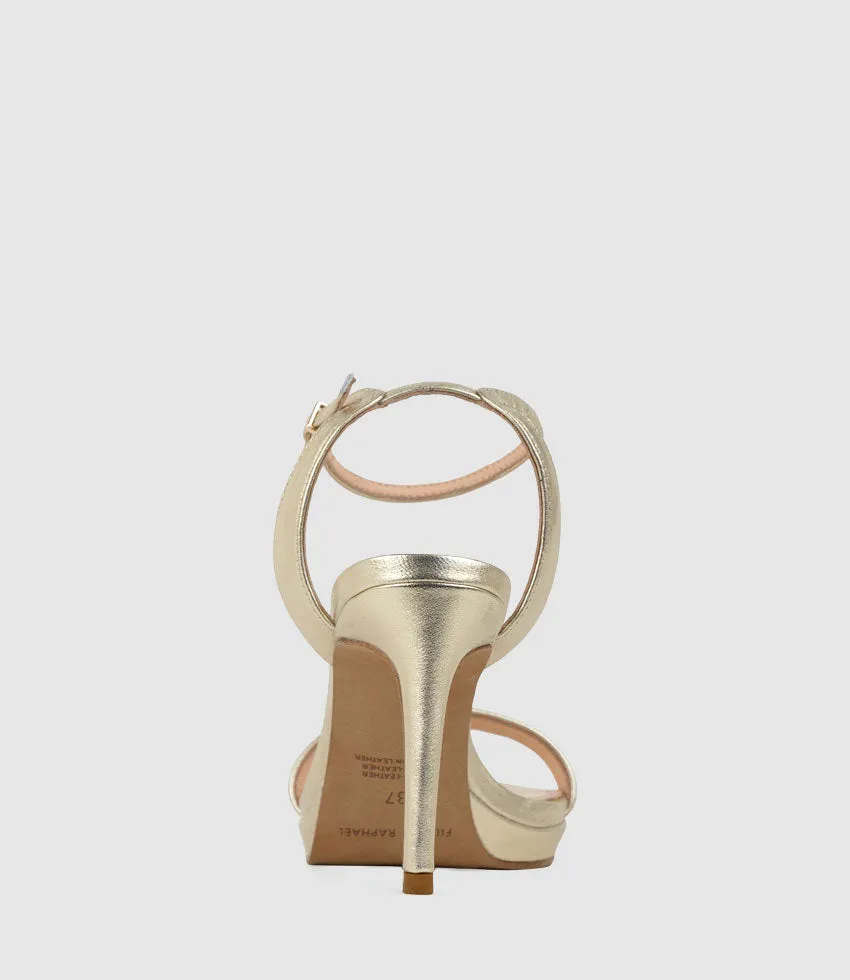 WHISPER90 Single Strap Platform Sandal in Pale Gold sold by Edward Meller product image thumbnail 3