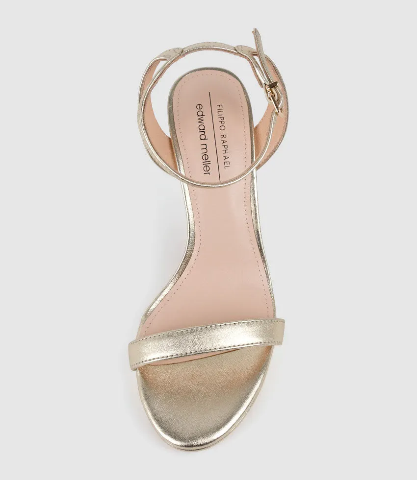 WHISPER90 Single Strap Platform Sandal in Pale Gold sold by Edward Meller product image thumbnail 4