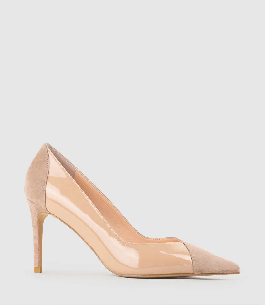 ATIYA85 Mixed Material Pump in Nude Suede sold by Edward Meller product image thumbnail 2