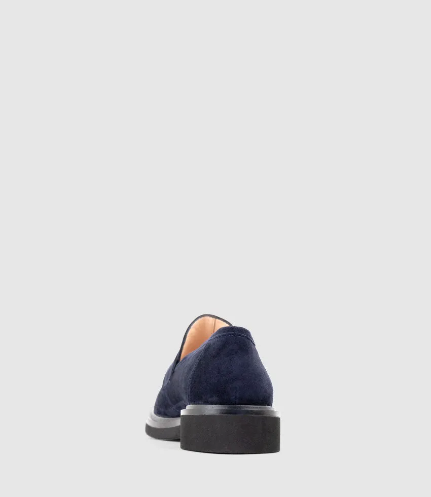 GALIA Loafer with Keeper in Navy Suede sold by Edward Meller product image thumbnail 3