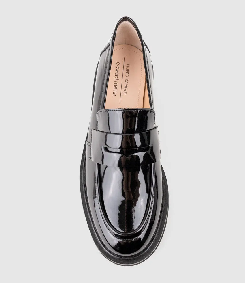 GALIA Loafer with Keeper in Black Patent sold by Edward Meller product image thumbnail 5