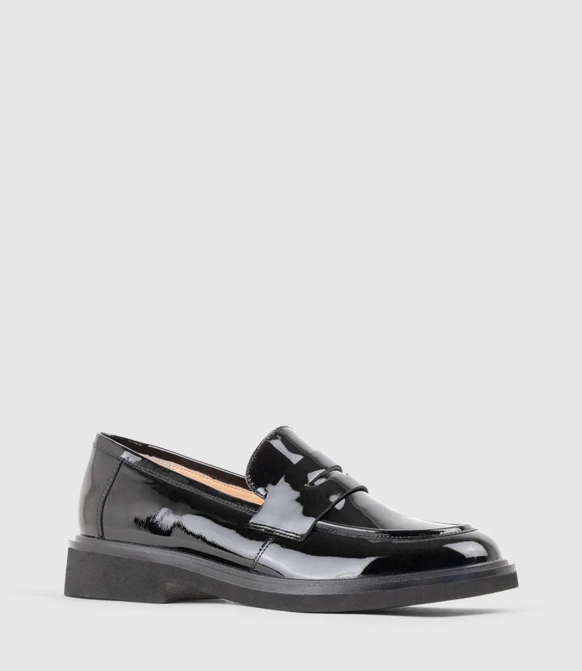 GALIA Loafer with Keeper in Black Patent sold by Edward Meller product image thumbnail 3