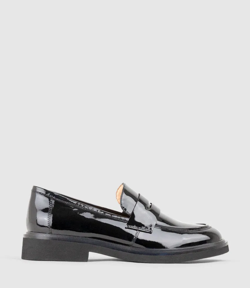 GALIA Loafer with Keeper in Black Patent sold by Edward Meller product image thumbnail 2