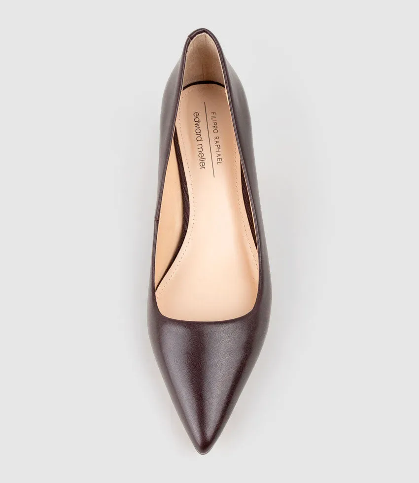 ALVINA55 Square Throat Pump in Bordeaux Calf sold by Edward Meller product image thumbnail 5