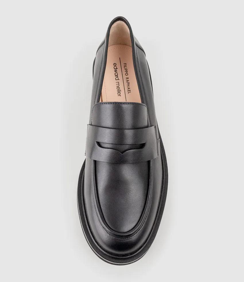 GALIA Loafer with Keeper in Black Calf sold by Edward Meller product image thumbnail 4