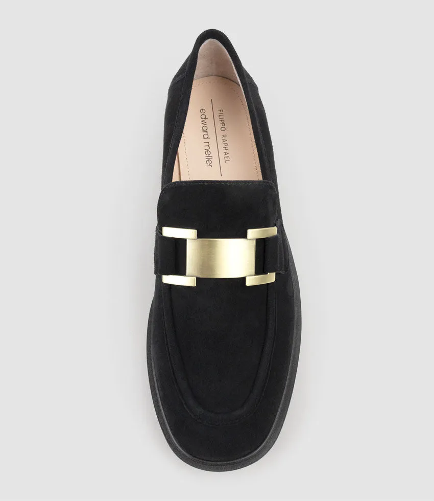 GYRO Loafer with Trim in Black Suede sold by Edward Meller product image thumbnail 4