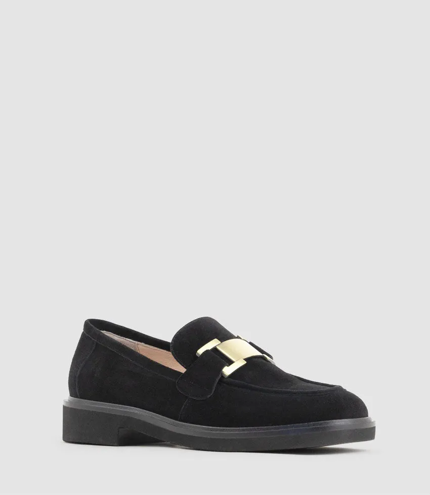GYRO Loafer with Trim in Black Suede sold by Edward Meller product image thumbnail 2