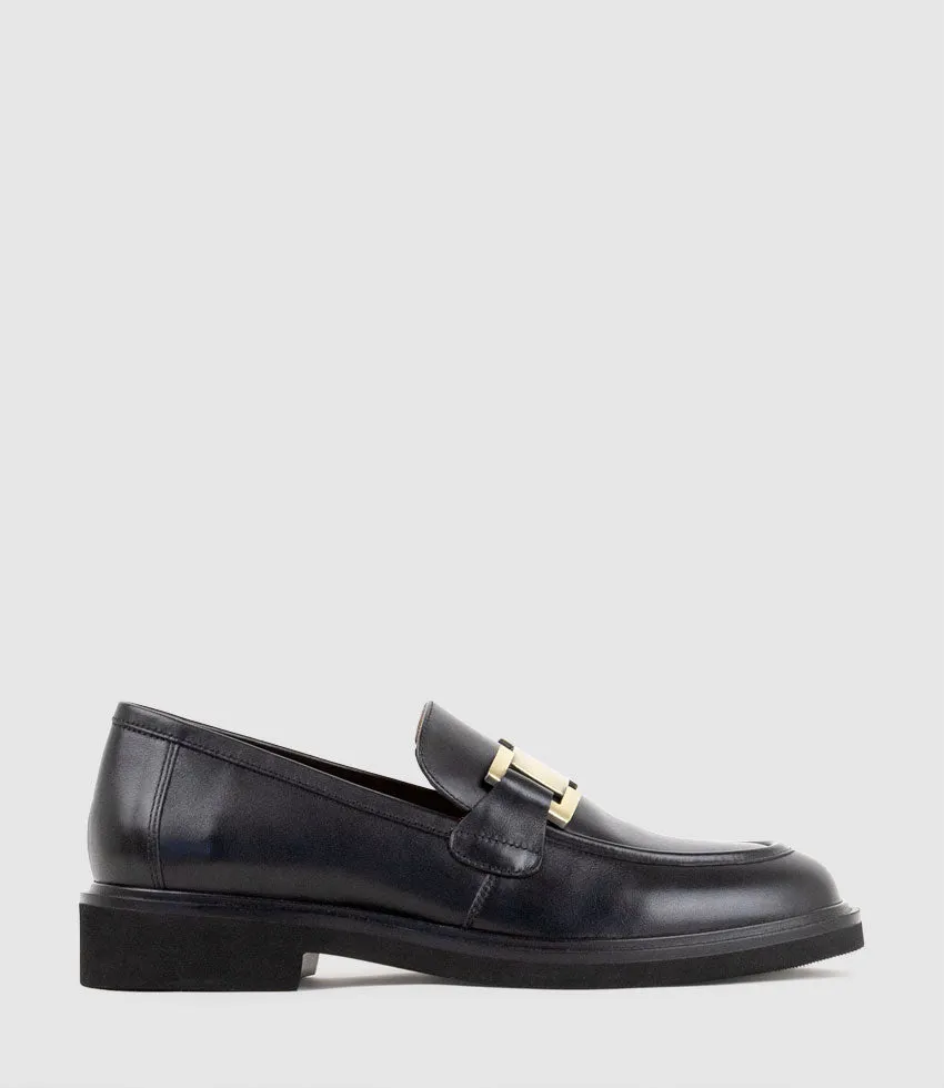 GYRO Loafer with Trim in Black Calf sold by Edward Meller product image thumbnail 2