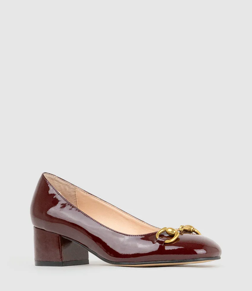 CHERISH45 Pump with Trim in Wine Patent sold by Edward Meller product image thumbnail 2