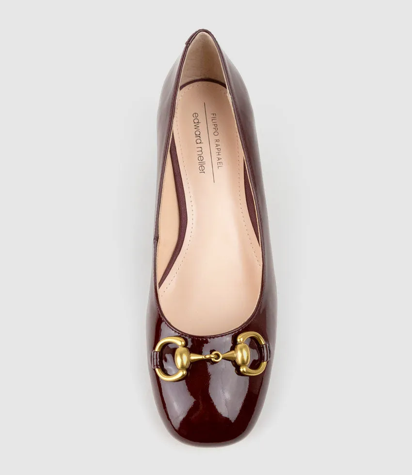 CHERISH45 Pump with Trim in Wine Patent sold by Edward Meller product image thumbnail 4