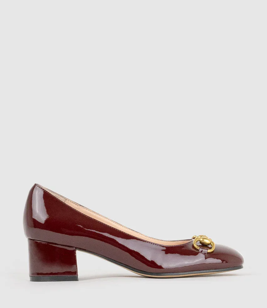 CHERISH45 Pump with Trim in Wine Patent sold by Edward Meller