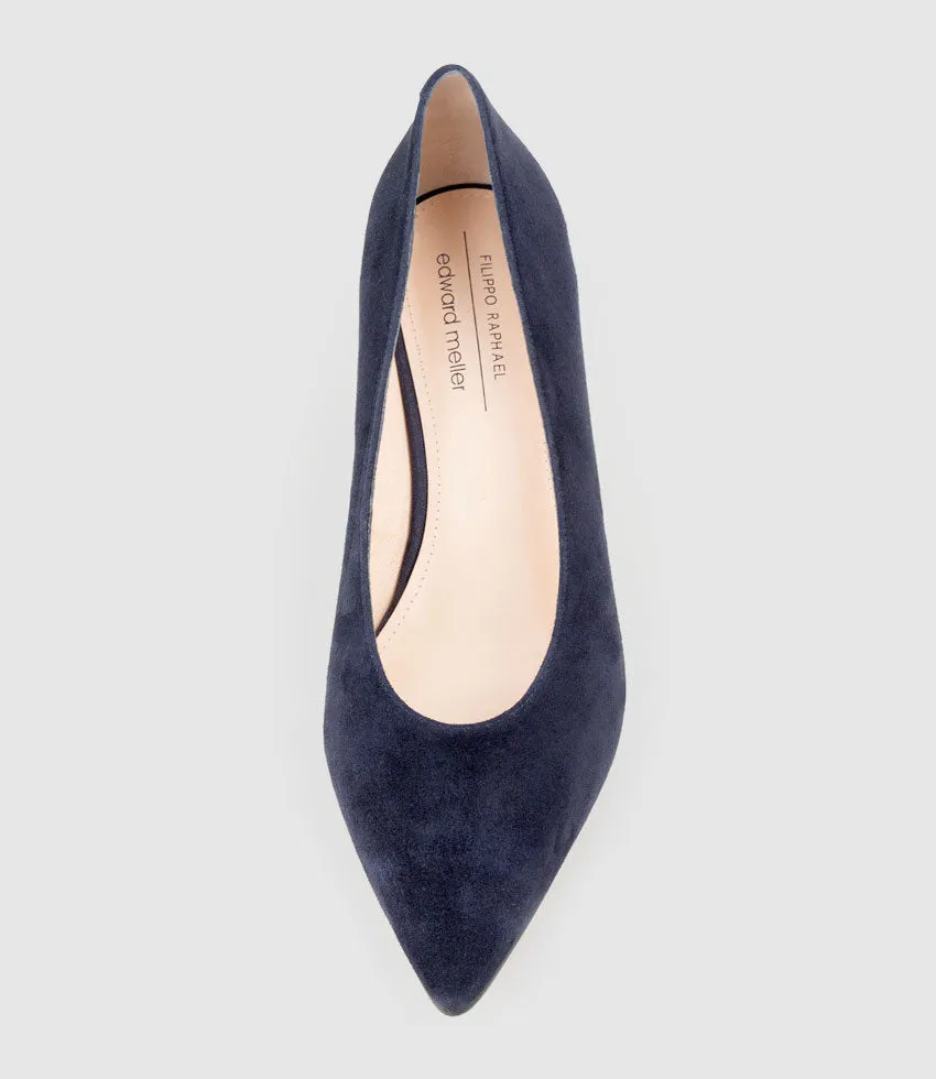 COSETTE55 Choked Up Pump in Navy Suede sold by Edward Meller product image thumbnail 4