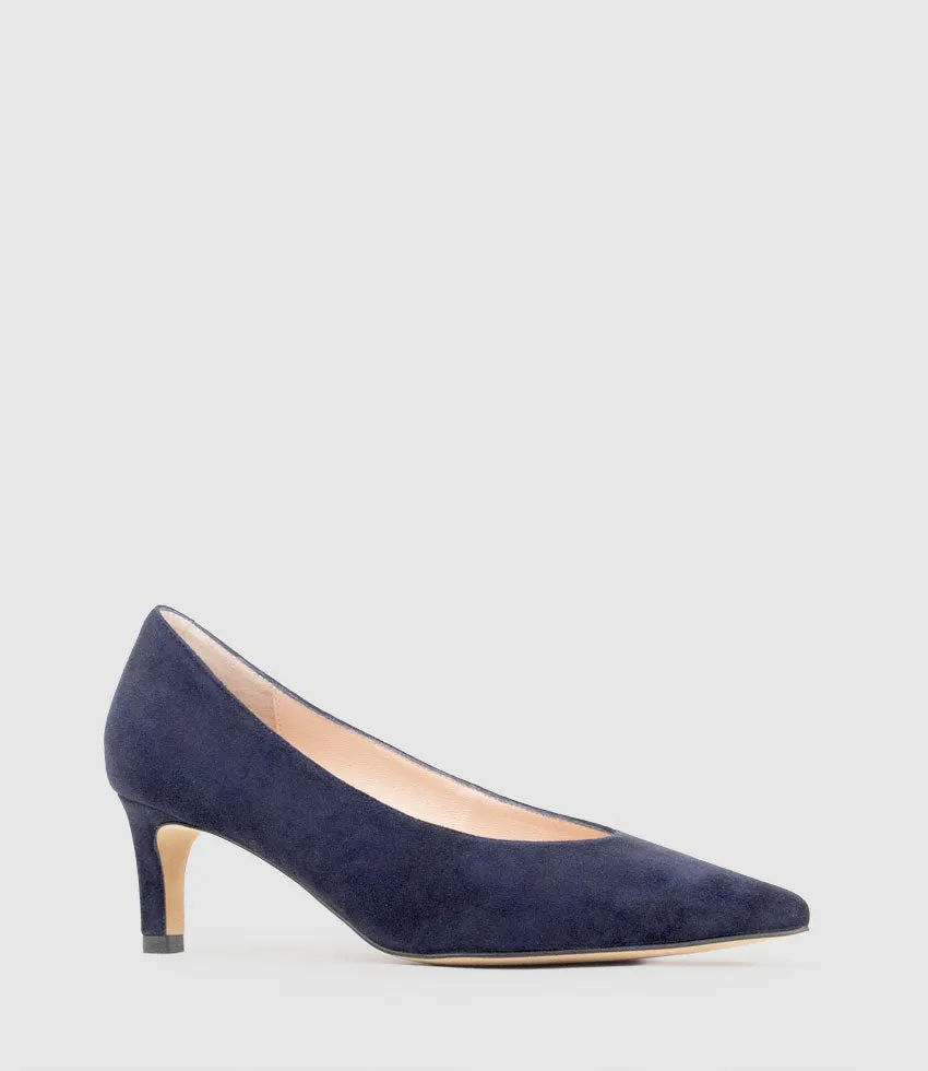 COSETTE55 Choked Up Pump in Navy Suede sold by Edward Meller product image thumbnail 2