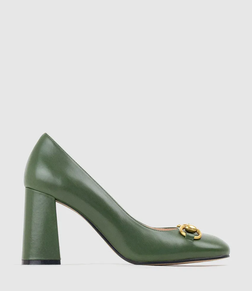 BAILEY85 Block Heel Pump with Trim in Grass Calf sold by Edward Meller product image thumbnail 2