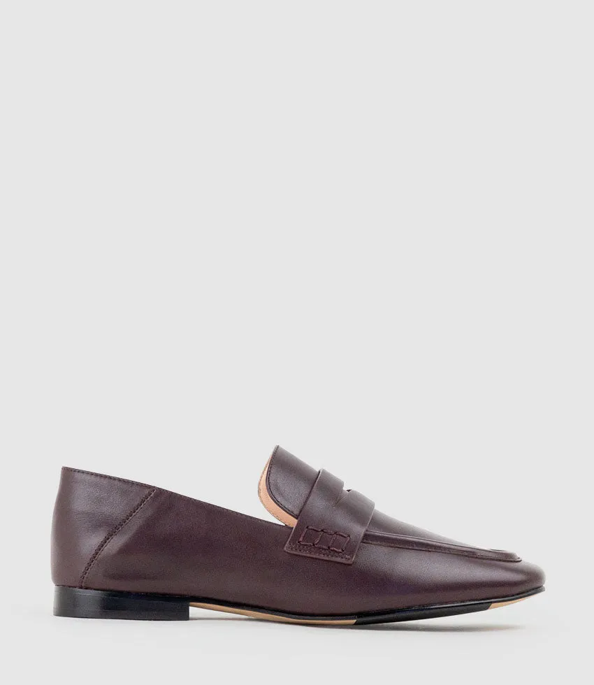 FINLAY Moccasin with Collapsible Back in Bordeaux Calf sold by Edward Meller