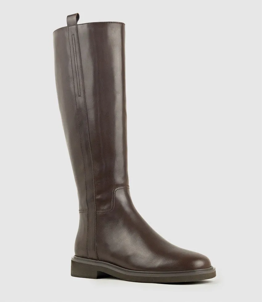 VEROS Knee High Boot in Brown Calf sold by Edward Meller product image thumbnail 3
