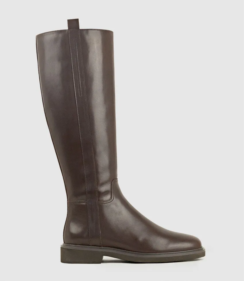 VEROS Knee High Boot in Brown Calf sold by Edward Meller product image thumbnail 2