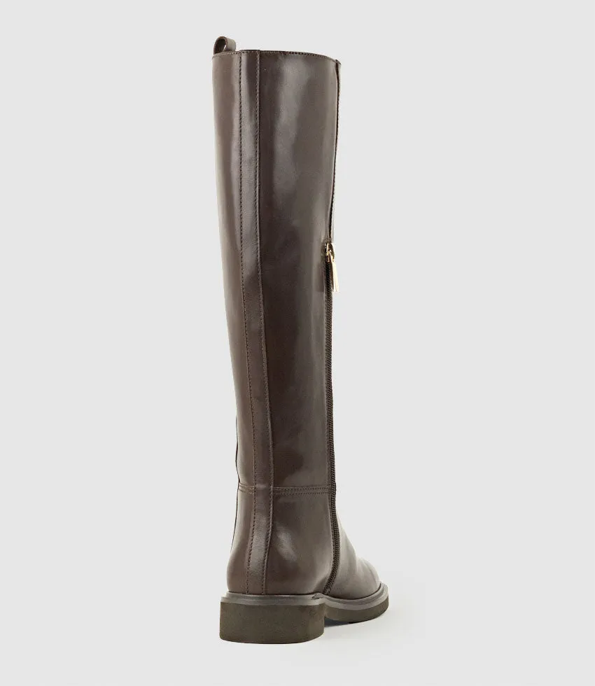 VEROS Knee High Boot in Brown Calf sold by Edward Meller product image thumbnail 4