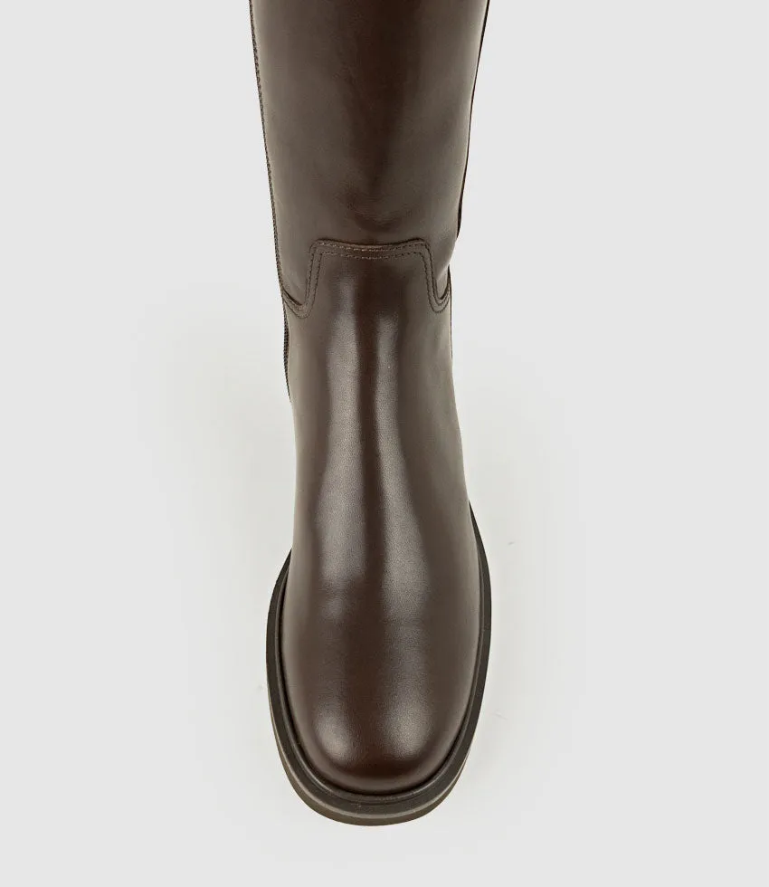 VEROS Knee High Boot in Brown Calf sold by Edward Meller product image thumbnail 5