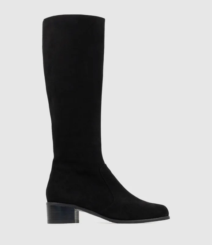 VAMIR40 Knee High Boot in Black Suede sold by Edward Meller