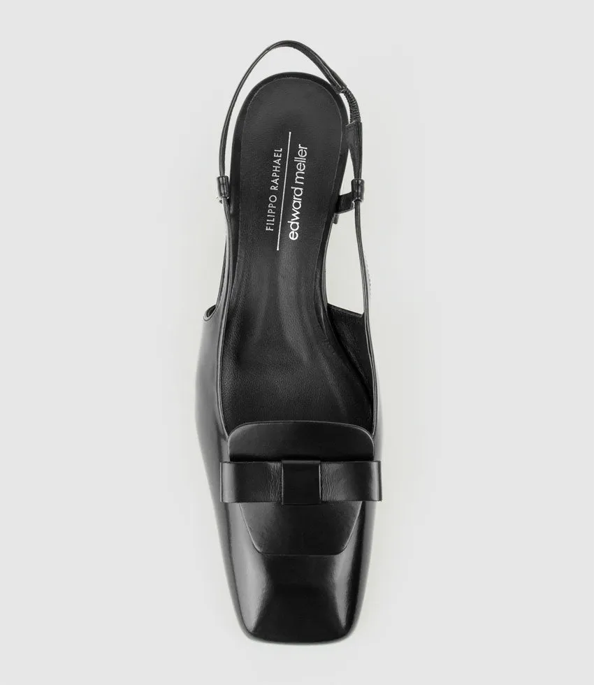 DINA45 Slingback Pump with Bow in Black High Shine sold by Edward Meller product image thumbnail 4