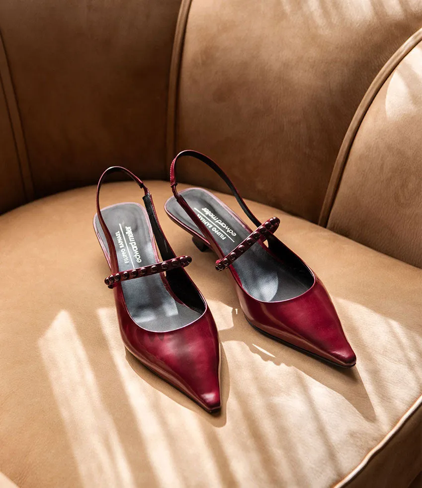 DUFFY30 Slingback Maryjane in Burgundy sold by Edward Meller product image thumbnail 4