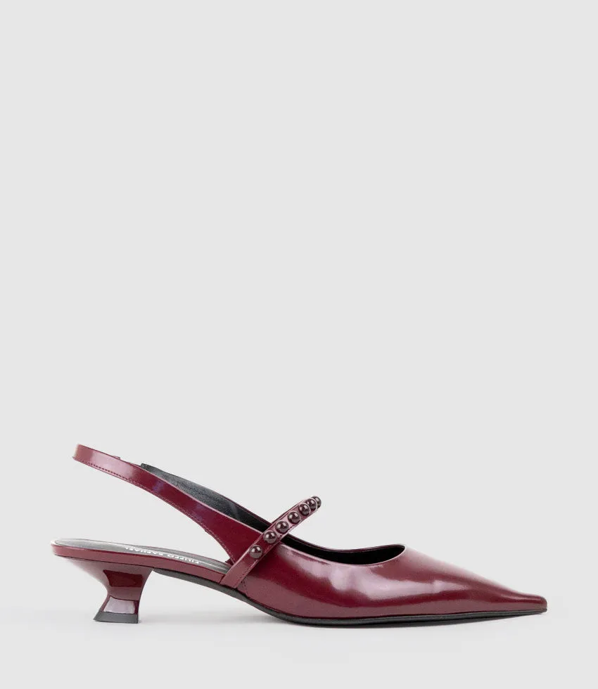 DUFFY30 Slingback Maryjane in Burgundy sold by Edward Meller product image thumbnail 2