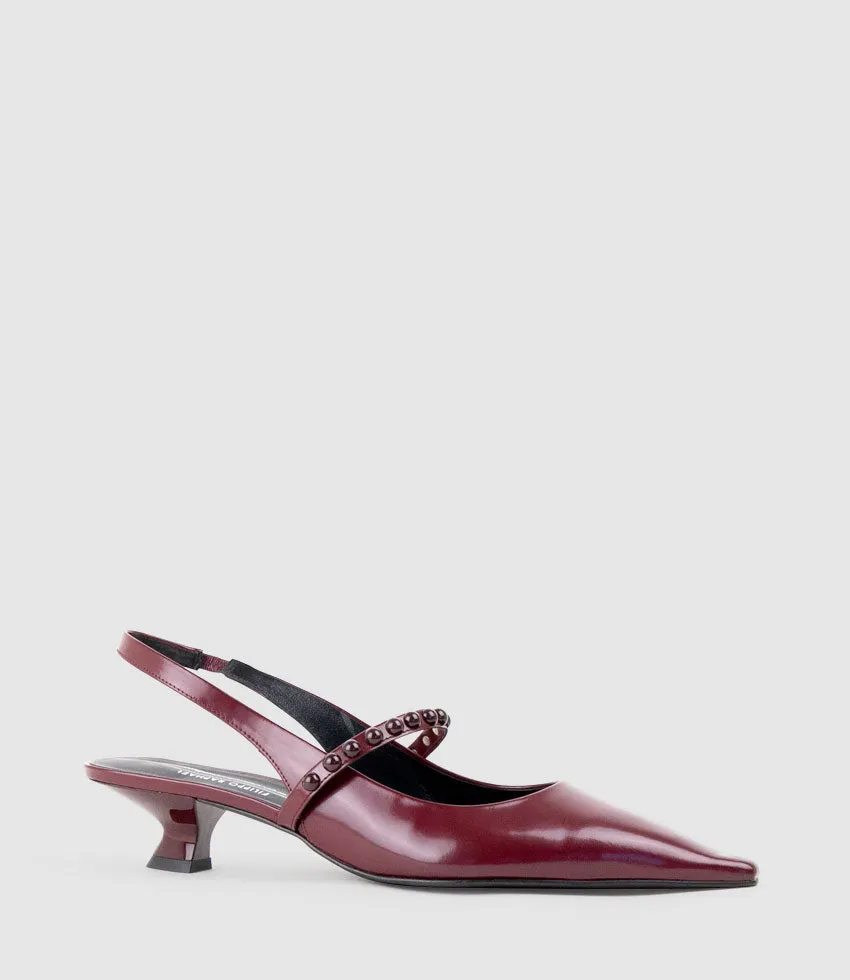 DUFFY30 Slingback Maryjane in Burgundy sold by Edward Meller product image thumbnail 3