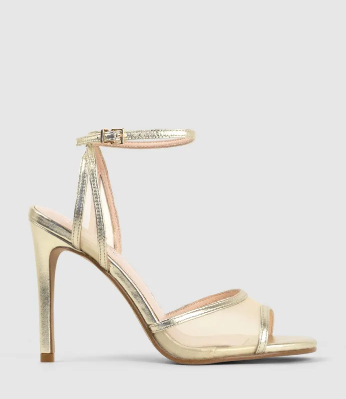 WISH100 Mesh Sandal in Pale Gold sold by Edward Meller